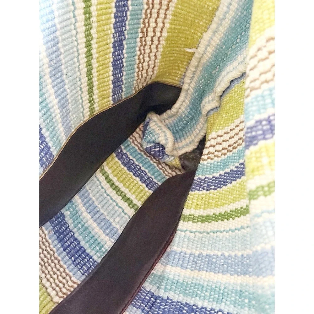 Dash & Albert Handwoven Rainbow Stripe Tote Bag 2010